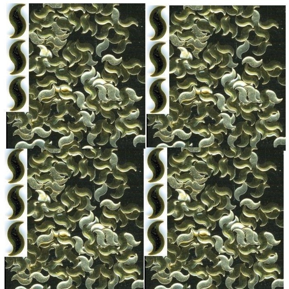 CURVE Smooth Rhinestuds 5x10mm Hot Fix  GOLD color 1gr